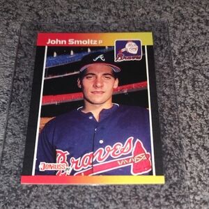 John Smoltz "89" Donruss Braves Baseball Card - Blue & Red